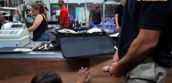  Latina stewardess nailed by pawn keeper